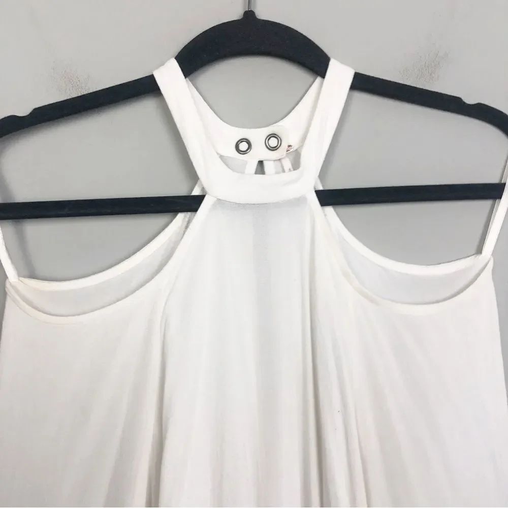 FREE PEOPLE | Drift Away Cold Shoulder Ivory Tunic Top or Dress Women’s Size S - Picture 6 of 13